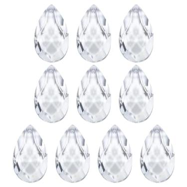 Imagem de Pingentes de cristal K9, contas de gota, pacote com 10 peças de prismas de lustre de 38 mm, contas penduradas, lâmpada faça você mesmo para decoração de artesanato, transparente