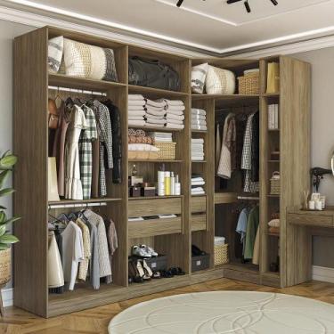 Imagem de Guarda-roupa Closet 2 Gvts Kappesberg Adapt Nogueira 158cm