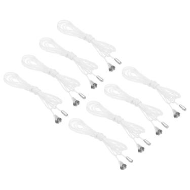 Imagem de Corrente de tração de teto de 1,5 m, extensor de corda de 8 peças com pingente cônico para luz de ventilador lustre candeeiro de mesa, interruptor de puxar, tom prateado