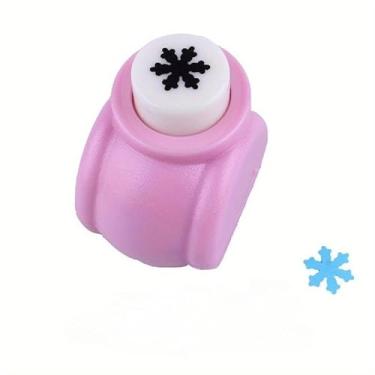 Imagem de 1 peça 8 mm cor aleatória mini scrapbook perfuradores artesanais cortador cartão artesanato impressão chita diy flor papel artesanato perfurador furo furador (floco de neve)