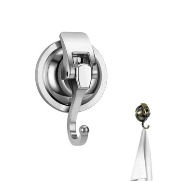 Imagem de Gancho com ventosa, gancho de parede a vácuo resistente, suporte removível sem ferramentas para banheiro, cozinha