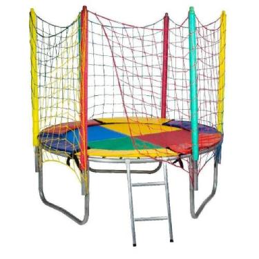 Imagem de Cama Elástica 1,83m Alcamar Lona Colorida Nacional - ChicoPlay