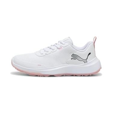 Imagem de PUMA Tênis de golfe infantil unissex, Puma Flor de jasmim Outlook branco-rosado, 18
