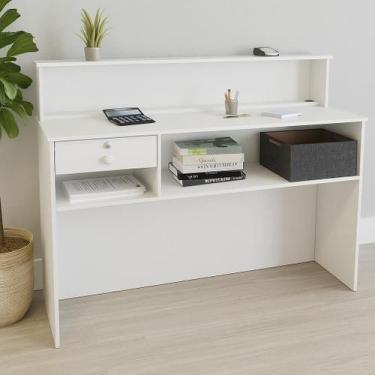 Imagem de Balcão Caixa M13 100% Mdf recepção Vallet Loja Gaveta - VETORIAL MÓVEI