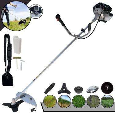 Imagem de Roçadeira Com Sistema Antivibração TBC43H Toyama À Gasolina 2T 43cc 1,7HP Com Carretel Nylon + Faca 2 Pontas + Faca 3 Pontas + Faca 80 Dentes + Escova