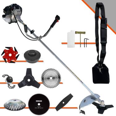 Imagem de Roçadeira Com Sistema Antivibração Robusta À Gasolina Toyama TBC43H 43cc 2 Tempos 12000rpm 1,7HP de Potência Roçadeira Completa Com 8 Opções de Cortes