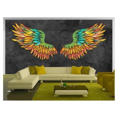 Imagem de Papel De Parede 3D Arte Asas Selfie Insta Cores 3,5M Tra410 - Você Dec