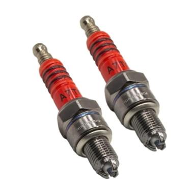 Imagem de Vela de ignição para motocicleta, quadriciclo e scooter, para corridas off-road, com 3 eletrodos triplos A7TC D8TC, compatível com motores GY6 CG 50 70 110 125 150cc (1 unidade A7TC)