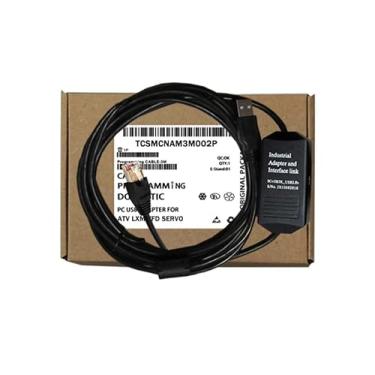 Imagem de Adequado para inversores TCSMCNAM3M002P, cabos de comissionamento servo ATV, cabos de download LXM, cabos de dados pretos