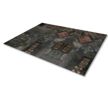 Imagem de Playmat Premium Wargame Rpg 180x120 Grid Cidade Futurista A