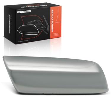 Imagem de A-Premium Tampa do espelho retrovisor do lado do passageiro - compatível com Chevrolet Silverado 2500 3500 HD e GMC Sierra 1500 Limited, Sierra 2500 3500 HD - Prata polida, sem furo de seta