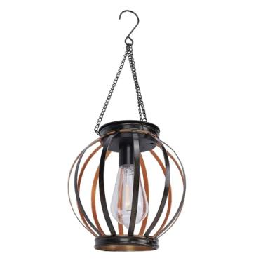 Imagem de Hyuduo Lanterna Solar Ao Ar Livre Alimentada Lanterna Pendurada Luzes Solares Com Bateria de 600mah para Pátio Jardim Quintal Caminho Decoração (Ordem Colunar)