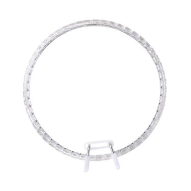 Imagem de Colaxi Bastidor de bordado para ponto cruz, aro circular de 16 cm com mola para decoração de festas, guirlandas, decoração de parede e costura, Claro