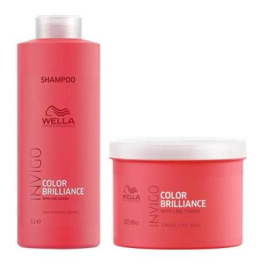 Imagem de Kit Wella Professionals Invigo Color Brilliance Shampoo 1000ml + Másca