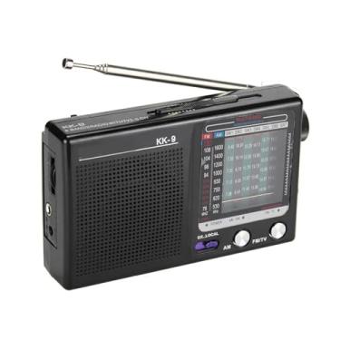 Imagem de Rádio portátil AM FM SW, rádio digital de ondas curtas com leitor de MP3, mini rádio, transistor de ondas curtas, rádio vintage operado por bateria com antena retrátil para pais