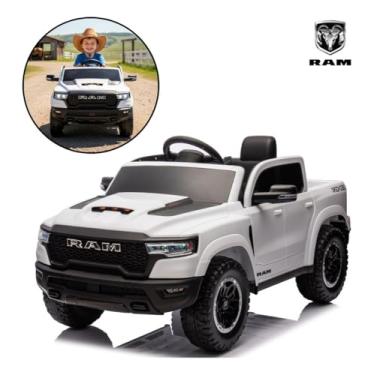 Imagem de Mini Carro Elétrico Infantil 12v Dodge Ram 1500 Rho Branco - BW426BR