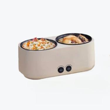Imagem de Panela de Arroz，Panela de Arroz Eletrica 220v，Duplo Forro Interno，Capacidade de 3, 4 Litros，Pode Cozinhar e Cozinhar VáRias FunçõEs, Adequado para Cozinhar Panela Quente, Brailet e Outros Pratos