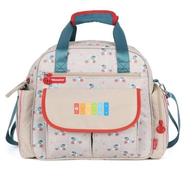 Imagem de Mochila Bolsa Térmica Bebê Fisher Price Vários Bolsos Luxcel