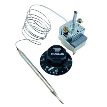 Imagem de Termostato Analógico Bivolt Para Estufa Sauna Boiler Aquecedor Solar Piscina 30 A 85°C 16 amperes Com Botão Manipulador