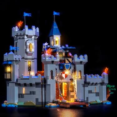 Imagem de BrickBling Luz LED compatível com Lego Creator 3 em 1, castelo medieval cavaleiro cavaleiro 31168 - kit de luz, sem modelo incluído (versão clássica de luz)
