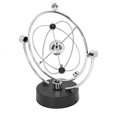 Imagem de Naroote Ornamento Eletrônico da Bola 3d do Balanço do Movimento Perpétuo para o Divertimento da Aprendizagem Ciência, Liga Plástica 9.8x9.1x4.3in para o Espaço de Trabalho