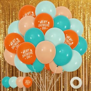 Imagem de JarThenaAMCS 60Pcs Showgirl Balloons 12 Inch Pink Blue Orange Latex Balloons for Girls Night Birthday Bachelorette Party Backdrop Decoration