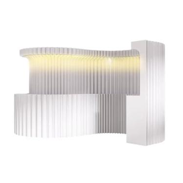 Imagem de Room divider Divisórias de sala de papel deformáveis ​​e dobráveis, tela sanfonada com rack de armazenamento e divisória de privacidade iluminada(5X1.6M/16.4X5.2FT)