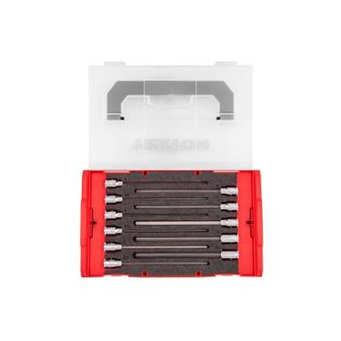 Imagem de TEKTON Conjunto de soquete sextavado longo de 3/20.3 cm com mini caixa de ferramentas de empilhamento, 11 peças (3-10 mm) | SHB91702