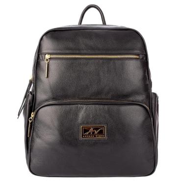 Imagem de Mochila feminina grande em couro liso Zooey-Feminino