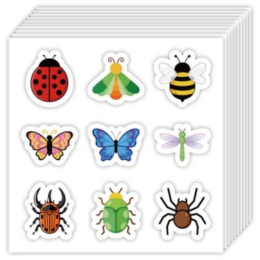 Imagem de OLYCRAFT 180 peças de adesivos de insetos de desenho animado, 20 folhas de 2,5 cm, mini insetos, autoadesivos, adesivos de insetos, adesivos decorativos de papel para agendas de diário de artesanato