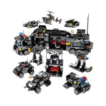 Imagem de Blocos De Montar Militares Da Equipe SWAT Para Meninos, Estação De Pol