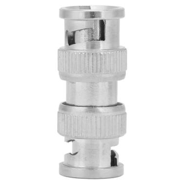 Imagem de Conector bnc macho para macho, adaptador coaxial durável premium de rf, conexão segura para câmera de segurança cctv, material abs de zinco, 2 pacotes