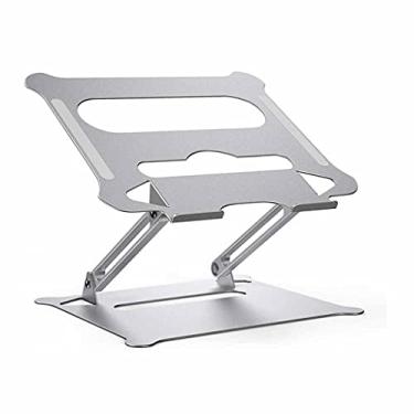 Imagem de Suporte ajustável de liga de alumínio portátil dobrável para notebook suporte de elevação (cor: C) (cinza)