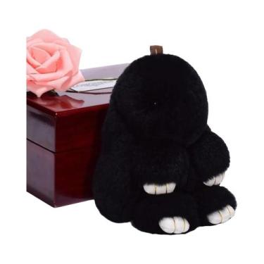 Imagem de Chaveiro De Coelho De Pelúcia Multicolorido Fofo Para Bolsa E Chaves D