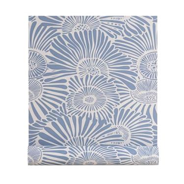 Imagem de HyunHome Papel de parede branco e azul para contato