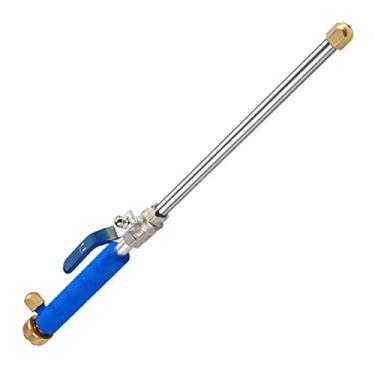 Imagem de Pistola de Borrifo Água Lavadora Pressão Alta com Acoplador Latão Válvula Aço Galvanizado Conexões Inoxidável Tubo Alumínio Duas Pontas para Mangueira Jardim