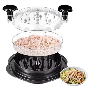 Imagem de Triturador de frango grande – Triturador de carne manual sem BPA com cabo ergonômico, triturador de peito de frango antiderrapante para carne de porco e carne, conjunto de triturador de frango com