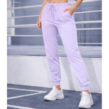Imagem de Calça Feminina Jogger Importada Dry Fit Com Elastano Esportiva Fitness