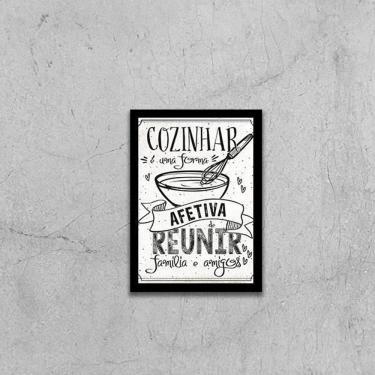 Imagem de Quadro Cozinhar E Reunir Família E Amigos 24X18Cm