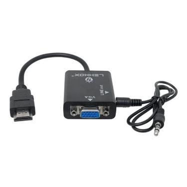 Imagem de Cabo Adaptador Conversor In Hdmi Macho Para Out Vga Fêmea