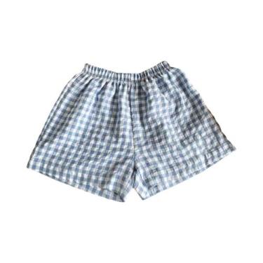 Imagem de Shorts De Verão Xadrez Para Meninos E Meninas, Casuais, Esportivos, So