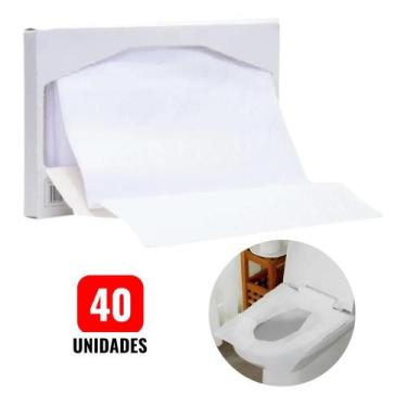 Imagem de Protetor Sanitário Descartável para Banheiros Coletivos - 40 Unidades 