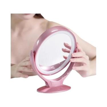 Imagem de Espelho De Maquiagem LED Recarregável Com Ampliação De 7X E Dupla Face