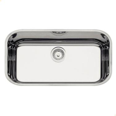 Imagem de Cuba Tramontina Lavínia 56 Bl Prime Em Aço Inox Alto Brilho 56x34 Cm Com Válvula 94024207