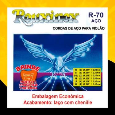 Imagem de Encordoamento Violão Aço Com Laço Chenille Rouxinol R70 - SEM MARCA