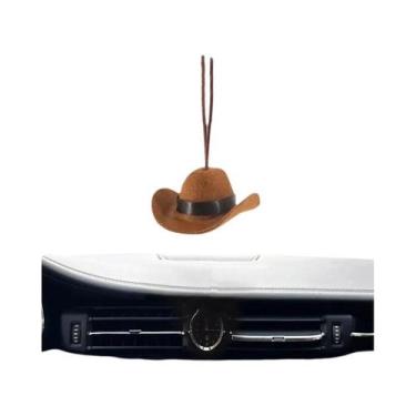 Imagem de Pingente De Tecido Em Formato De Chapéu De Cowboy Para Carro, Enfeite 