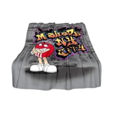 Imagem de Cobertor De Pelúcia Infantil M&M's De Chocolate Com Desenho Animado, Q