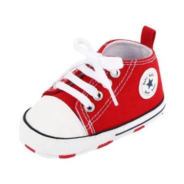 Imagem de Tênis Esportivos De Lona Com Estampa De Estrela Para Bebês Recém-nasci