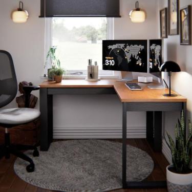 Imagem de Escrivaninha Berlim em L 120x120cm Mesa para Computador Home Office Ca