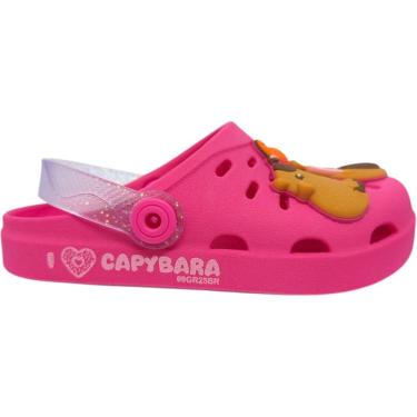 Imagem de Babuche Infantil Menina Casual Dia a Dia Passeio Escola Capivara Grendene Kids 23455